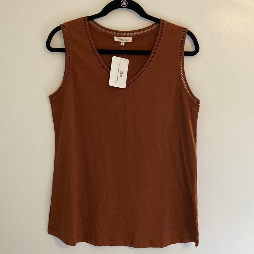 Cotton Bleu small tank top caramel